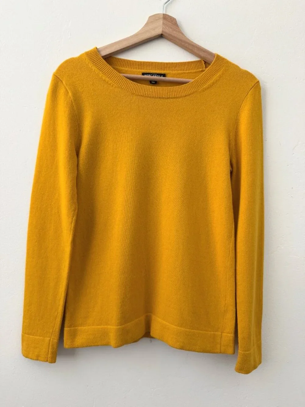 J.Crew Mercantile Golden Yellow Wool Blend Crewneck Sweater Size XS Office